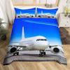 3D Airplane Pattern Bedding Set, Down Duvet Cover with Pillowcase, Single Double Bed, Queen King, Full Size Home Decoration Gift