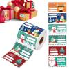 500 Stück/Rolle Weihnachtsgeschenkanhänger & Geschenkpapier Selbstklebend Cartoon Abnehmbar Feiertagsverpackung Namensetiketten-Aufkleber