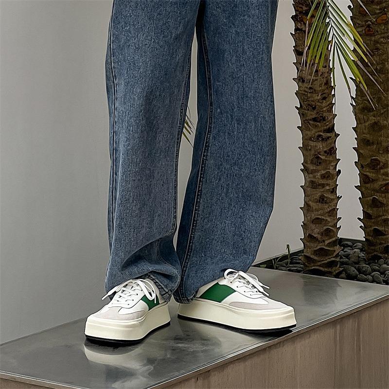 3297 Tooling Men's Thick-soled Versatile Summer New Men's Shoes Niche Original Design Crooked Board Shoes