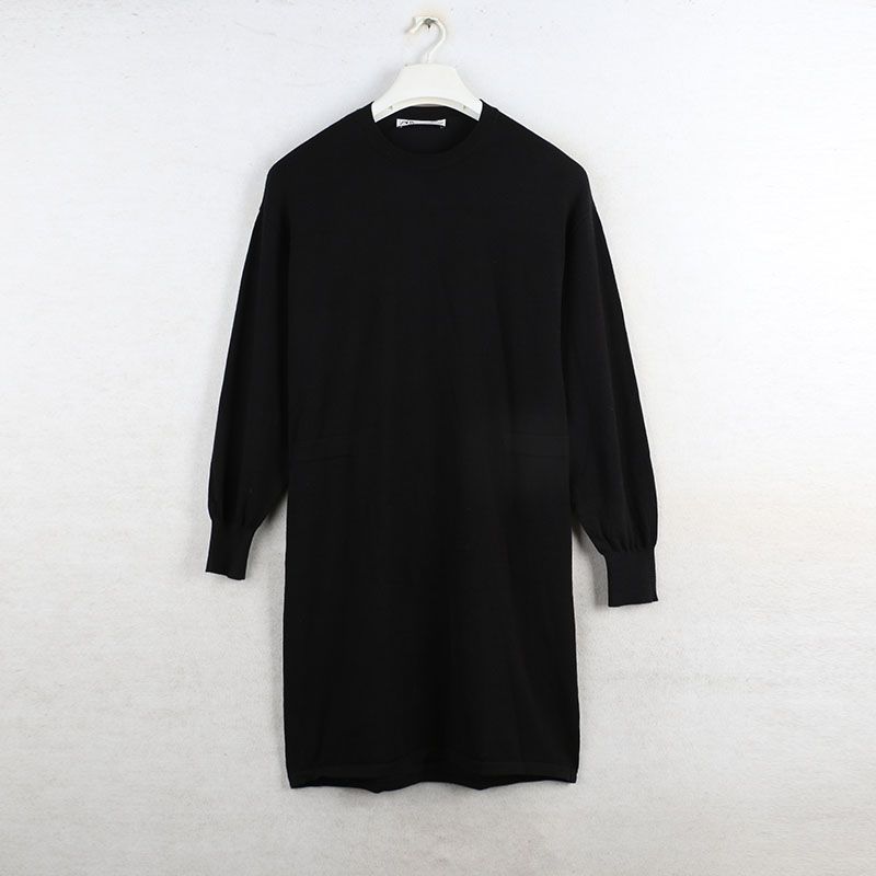 

Sunshine House Spring New Arrival Export Z Home Cut Label round Neck Long Sleeves Women s Knitting Sweater Dress Slimming Skirt Black Bust size 92
