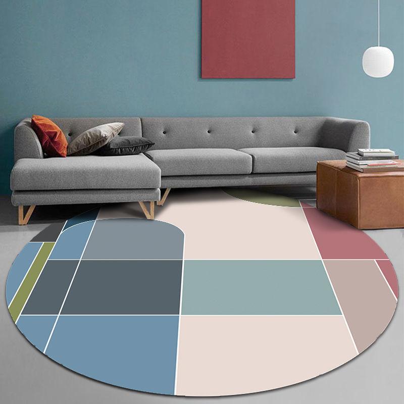 Modern Minimalist Nordic Round Floor Mat Computer Chair Cushion Swivel Chair Cushion Bedroom Bedside Carpet Leisure Floor Mat