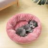 Hundebett Rund Waschbar Haustierbett Winter Warm Schlafen Plüsch Hundehütte Katzenmatten Welpen Kissenmatte Hund Katze Betten für große Hunde
