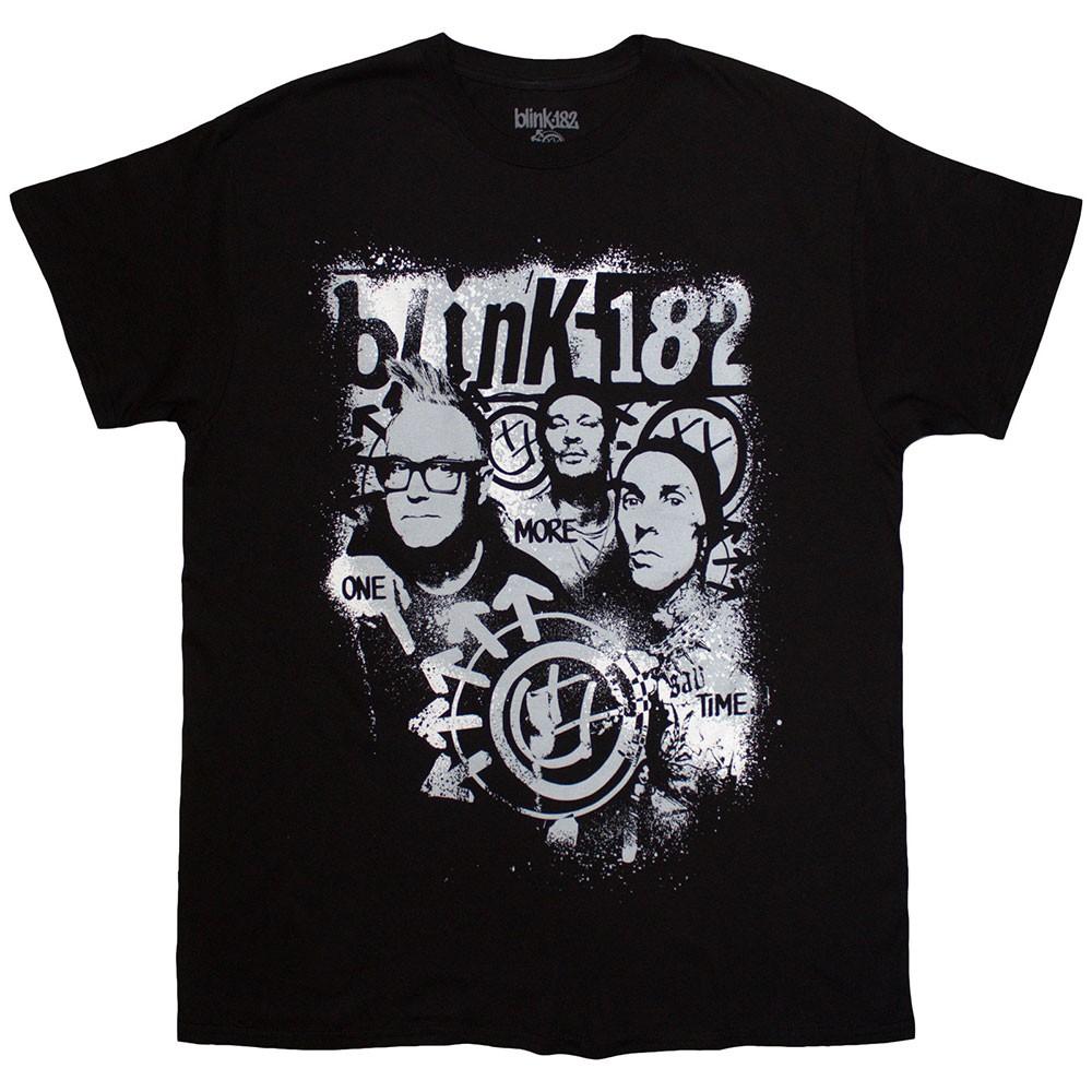 Blink182 Unisex TShirt One More Time Spray Paint (Black) (Large) S