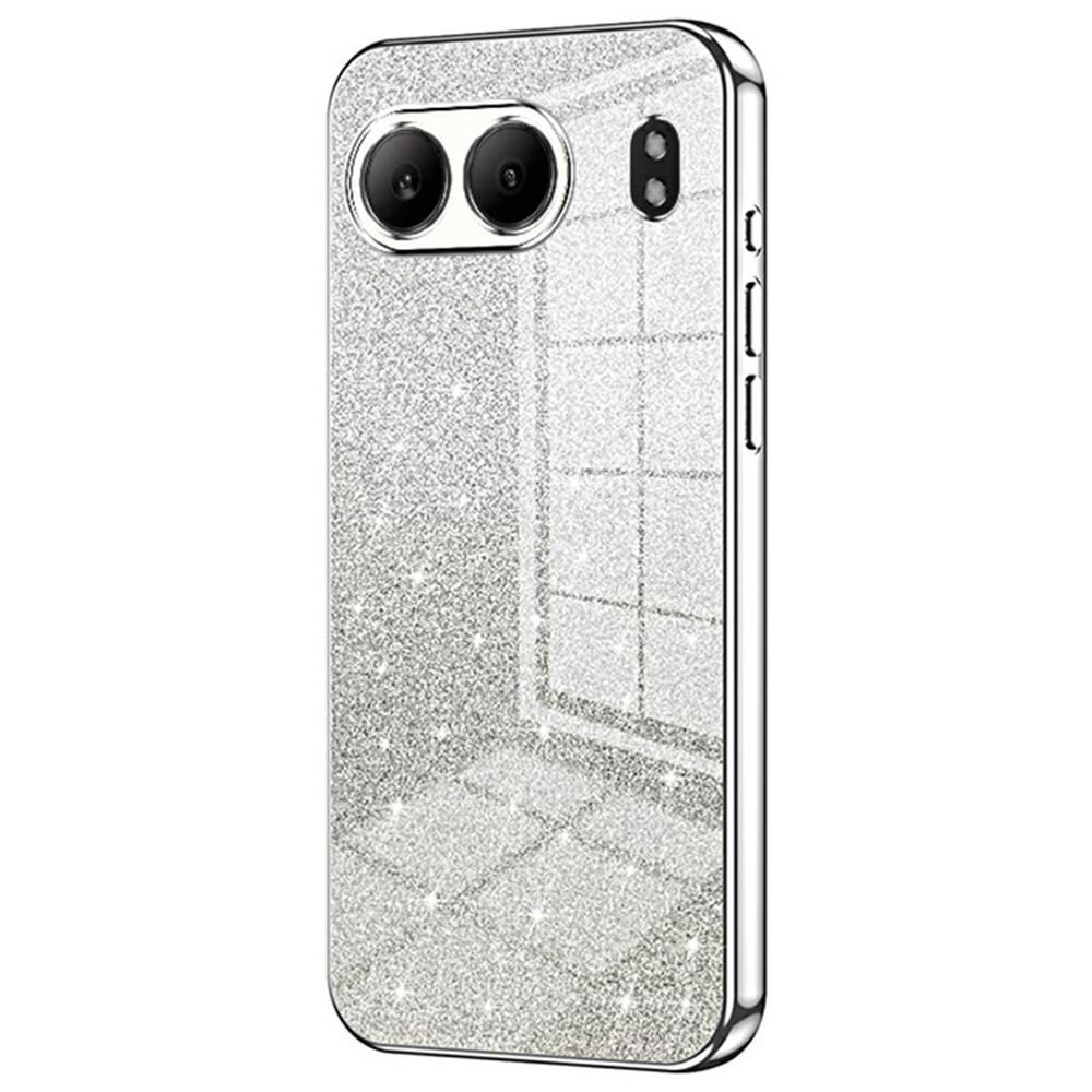 

For OnePlus Nord 4 Case Electroplating Gradient Glitter TPU Phone Cover Silver