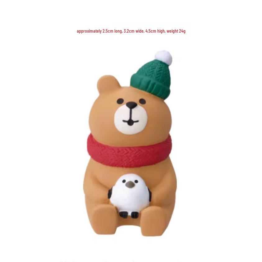 Ornamento di Natale Zakka Gatto Giapponese: Giocattolo Creativo in Resina Blind Box e Regalo Decorativo Trendy.
