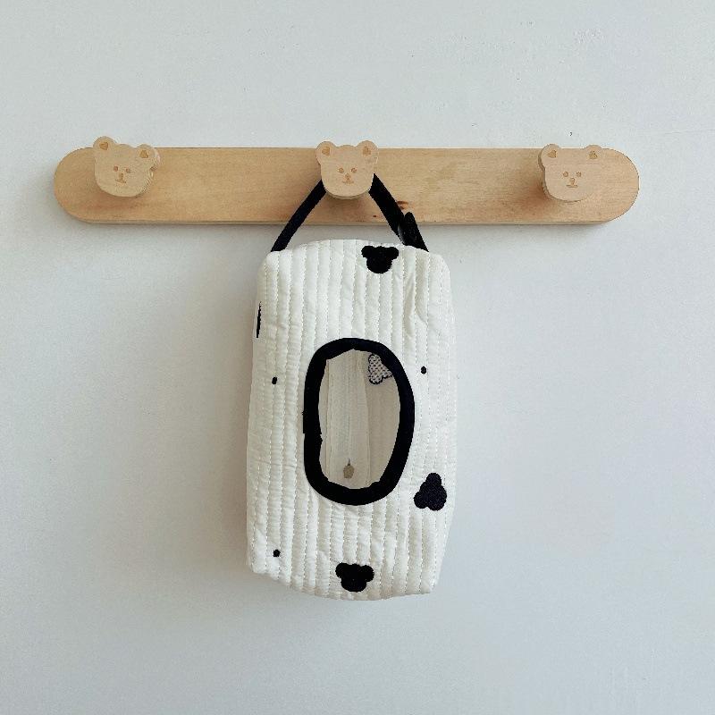 Krabička na kapesníky s kreslenými zvířátky, pouzdro na vlhké ubrousky, závěsná taška do auta, držák na papír, odnímatelná závěsná krabička na ubrousky