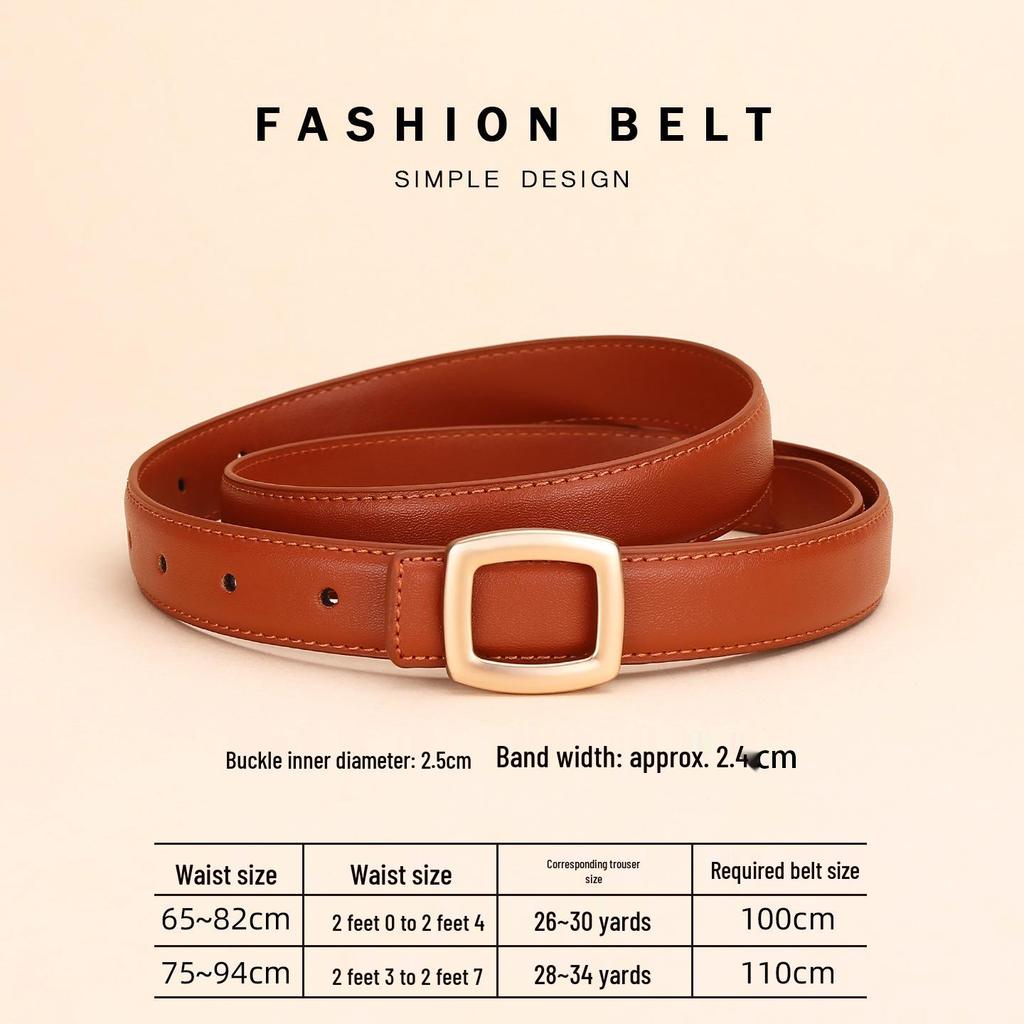 Women's Trendy Cowhide Jeans Belt - 2025 Elegant, Versatile Decorative Waistband