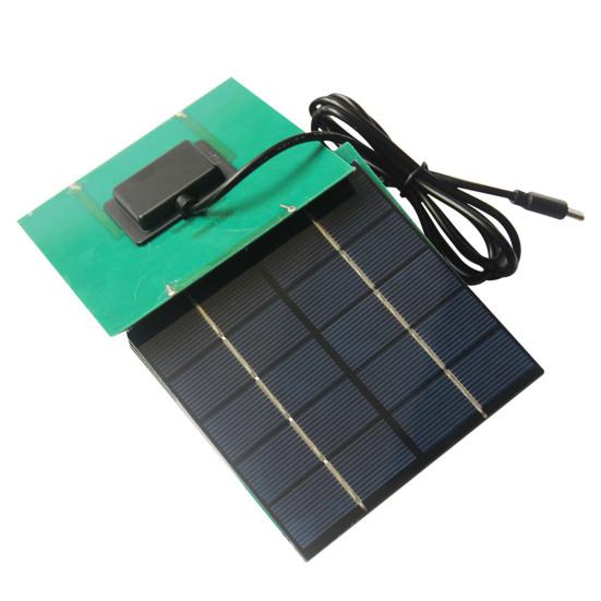 1.5W 5V Solar Panel Portable Lightweight Type-C Outdoor Camping Hiking Cycling Power Bank Mobile