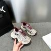 Dad Shoes Women's Early Spring New Retro Leather Sports and Leisure Shoes Versatile Thick-soled Color Matching Running Shoes