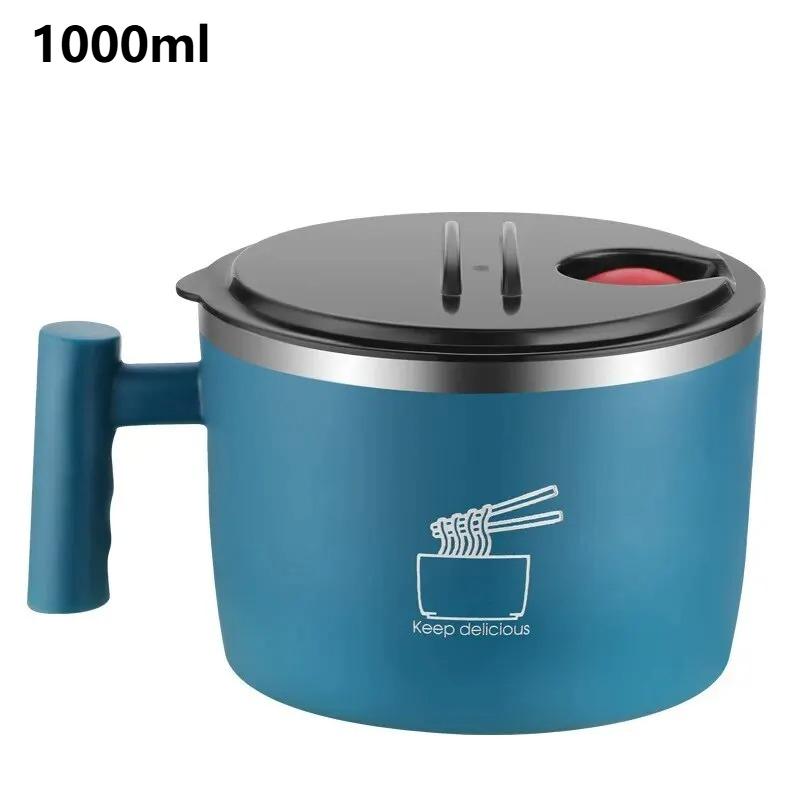 Portable Instant Noodle Bowl Multifunctional Soup Bowl Dormitory Office Available  Stainless Steel Insulated with Cover