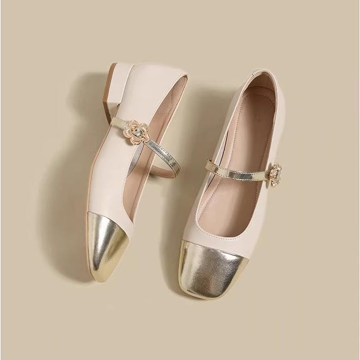 Xiaoxiangfeng Mary Jane Shoes Girl 2025 New Popular Spring and Autumn Flat-bottomed Fairy Shoes French Evening Gentle Single Shoes