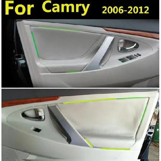 4Pcs/SET Microfiber Leather Car Door Armrest Panel Protective Cover For Toyota Camry 2006-2012 with Mount Fittings