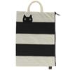 Blooming Atsuko Matano Flap Pouch, Striped Cat (Black) 089001-0003-01
