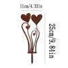 Rusts Resistant Metal Flower Garden Stake Heart Landscape Ornaments For Lawn Pathway Wedding Display