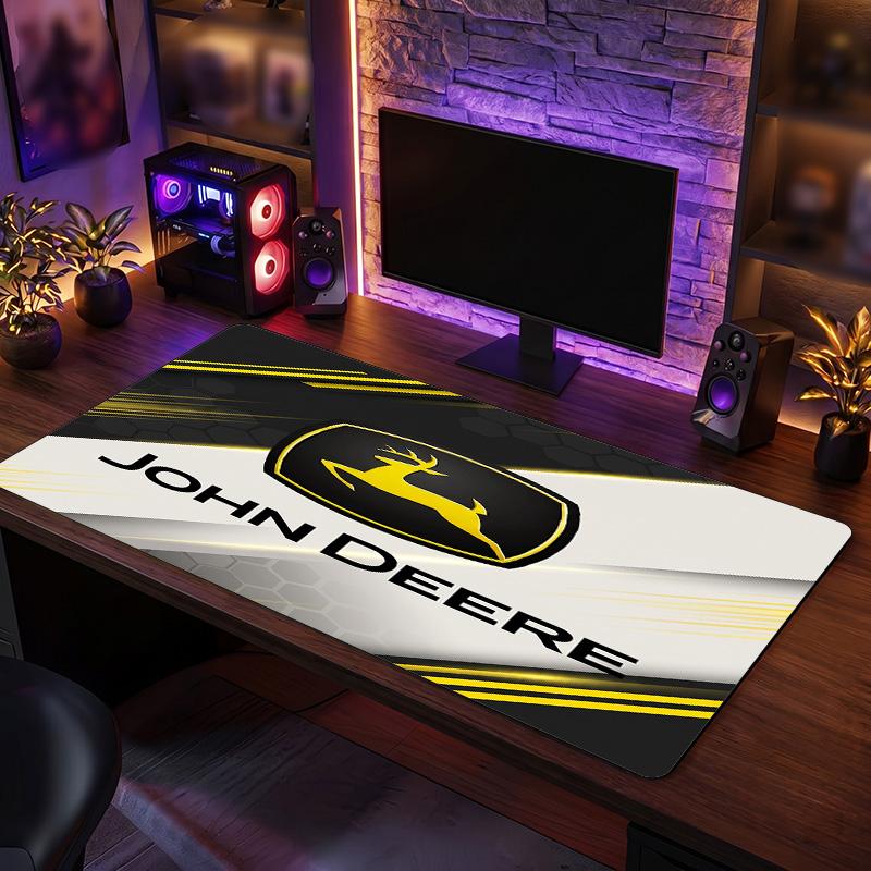 John deere Tapis de souris large Imprimé Surface lisse Anti ?Tapis de bureau antidérapant pour décoration de bureau de jeu pour ordinateur portable