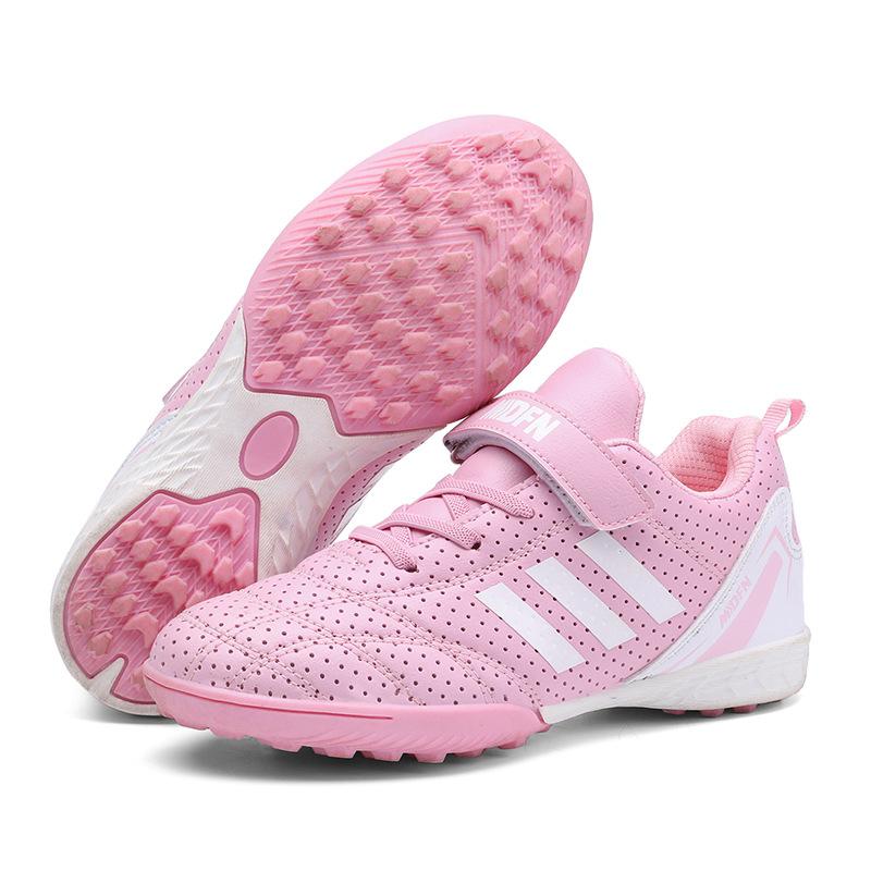 

Детские футбольные бутсы Путянь оригинал для учеников начальной школы tf шипы для мальчиков и девочек спортивные для соревнований специальные тренировочные бутсы для мальчиков 39 розовый