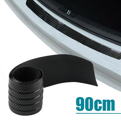 Auto Koolstofvezel Rubber Drempelbeschermer Sticker Kofferbak Bumper Beschermer Krasbestendige Strips Beschermer Auto Styling Decoratie
