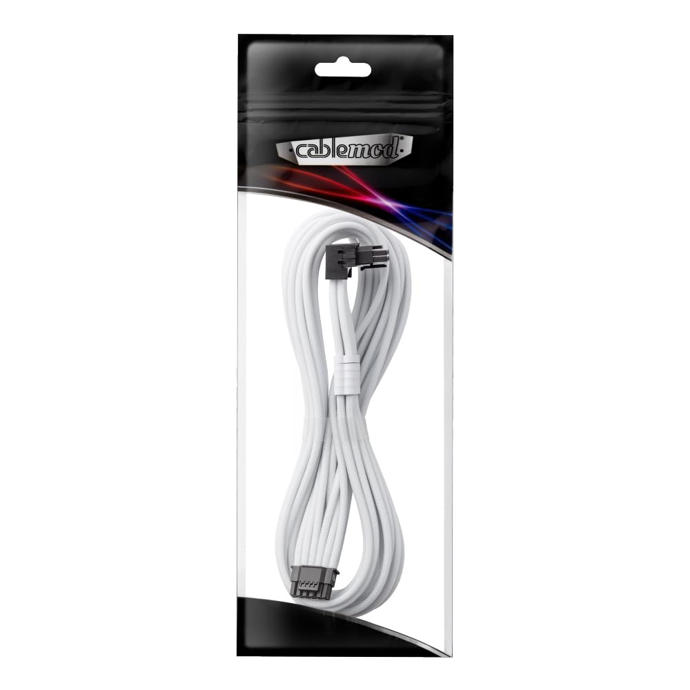 CableMod Universal Pro ModMesh Sleeved 12VHPWR 90 StealthSense Direct PCIe Cable 12V-2x6 (Variant B) (White)
