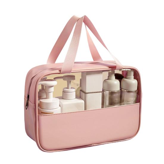 Atrakcyjna kosmetyczka o dużej pojemności. Przezroczysty wodoodporny pojemnik na kosmetyki