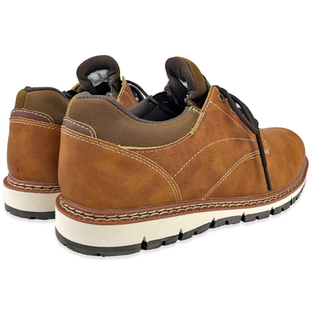 Liberto Edwin Men's Waterproof and Slip-Resistant Casual Shoes (Camel, 26.0 cm)