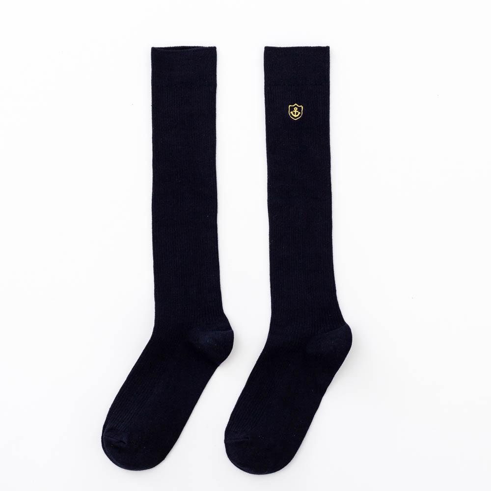 Long Knee-high Socks, High Socks, Cotton Solid-colored Calf Socks, Embroidered Mid-calf Socks, Retro Student Socks, Long Socks