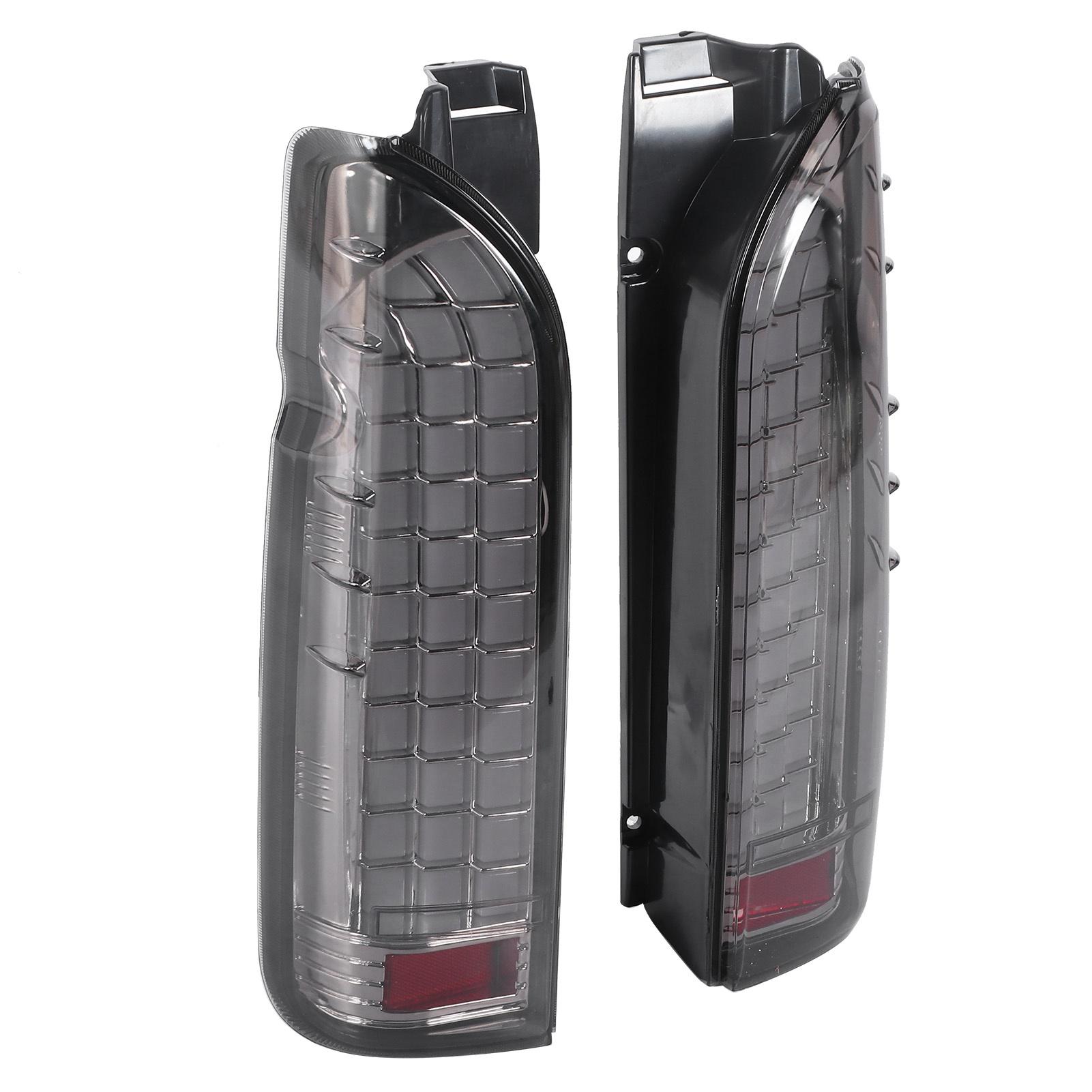 

Пара светодиодных динамических задних фонарей в сборе с дымчатыми линзами, водонепроницаемые, подходят для Hiace 200 Commuter Van 20052017