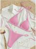 Euro-American Lace-Up Halter Triangle Bikini Set - Sexy Beach Swimsuit