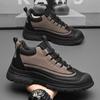 Winter Outdoor Casual Shoes Warm No-slip High Top Male Work Shoes Comfortable Walking Sneakers Fashion Leather Boots with Fur