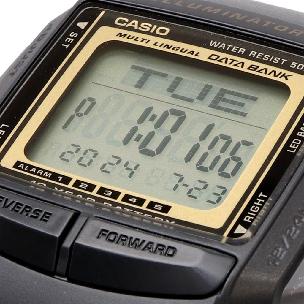 CASIO Data Bank Telememo 30 Digital Watch Black Overseas Model [Casio] DB-36-9AV Men's [Item]