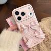 3D Striped Bow Phone Case for iPhone 16, iPhone 17, and iPhone 17 Pro Max