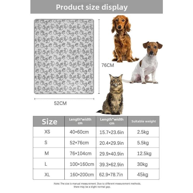 Warm Flannel Cut Paw Print Pet Blanket Soft Cozy Throw for Dogs Cats Couch Bed Essential