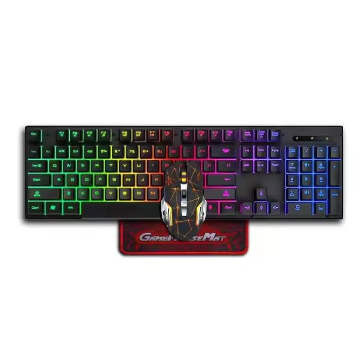 Hot Sale VONN TF380 Rechargeable Wireless Gaming Keyboard Mouse Combo 6D Backlight Keyboard Mouse 2 In 1 Set for Gamer