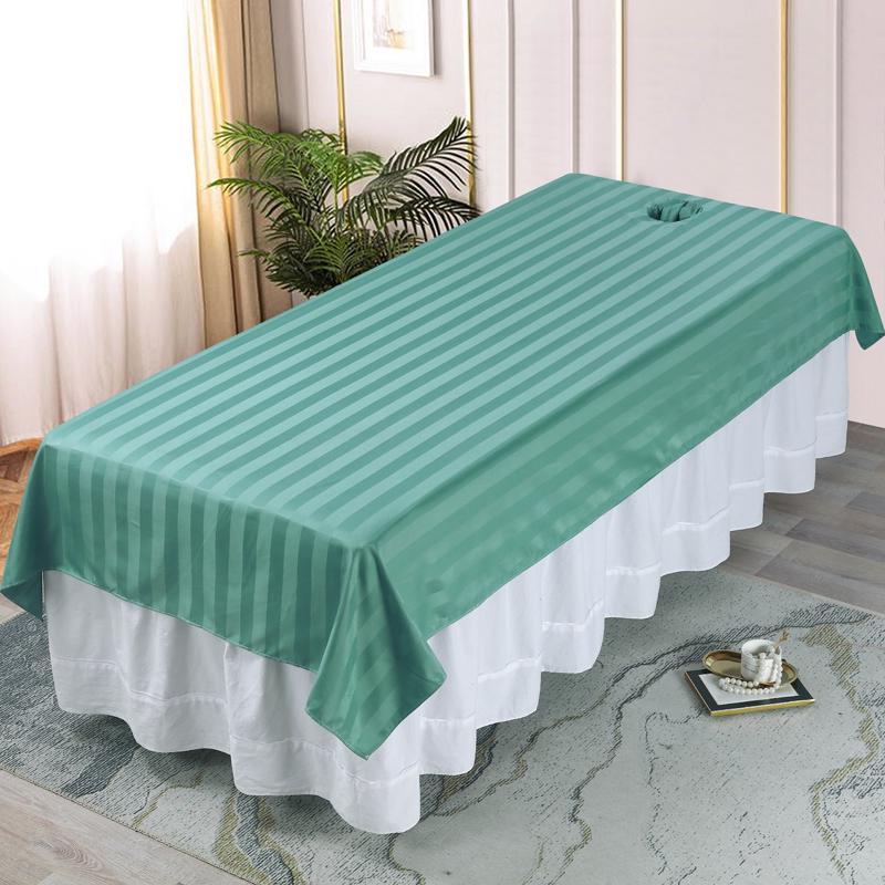 White Luxury Massage Bed Sheet with Hole for Beauty Salon or Spa