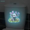 Leuchtender Elefant Toilettenaufkleber - Leuchtender Badezimmer Aufkleber Niedliches Cartoon Tier Wandaufkleber für Kinderzimmer Dekoration