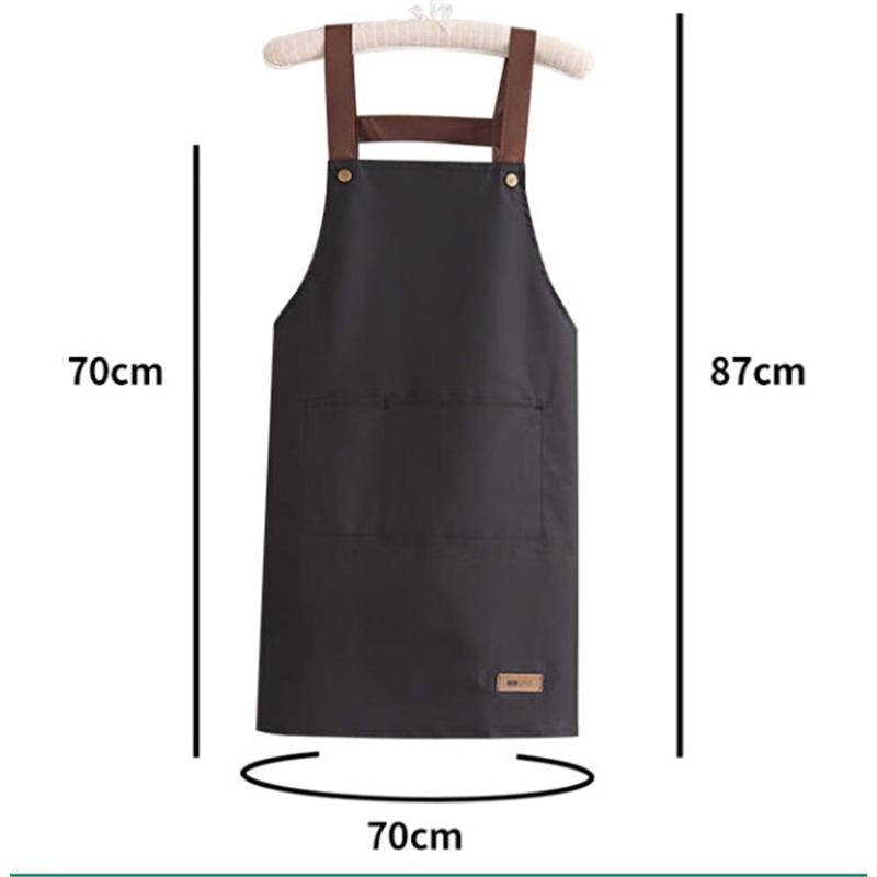Waterproof Oilproof Kitchen Apron With Convenient Pocket, Chef Cooking Work Apron for Men Women, Barista Manicurist Waiter Uniform