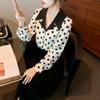 Women's Polka Dot Chiffon Shirt Fashionable and Stylish Women's Shirt Elegant Top