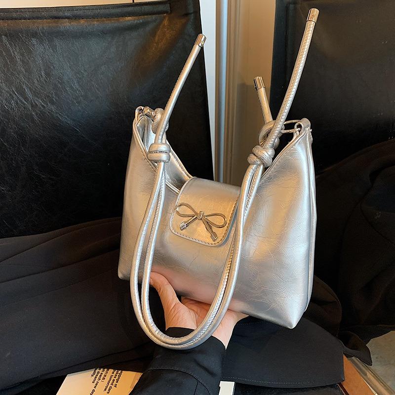 New autumn bow fashion shoulder bag simple messenger bag women's fashion commuter bag