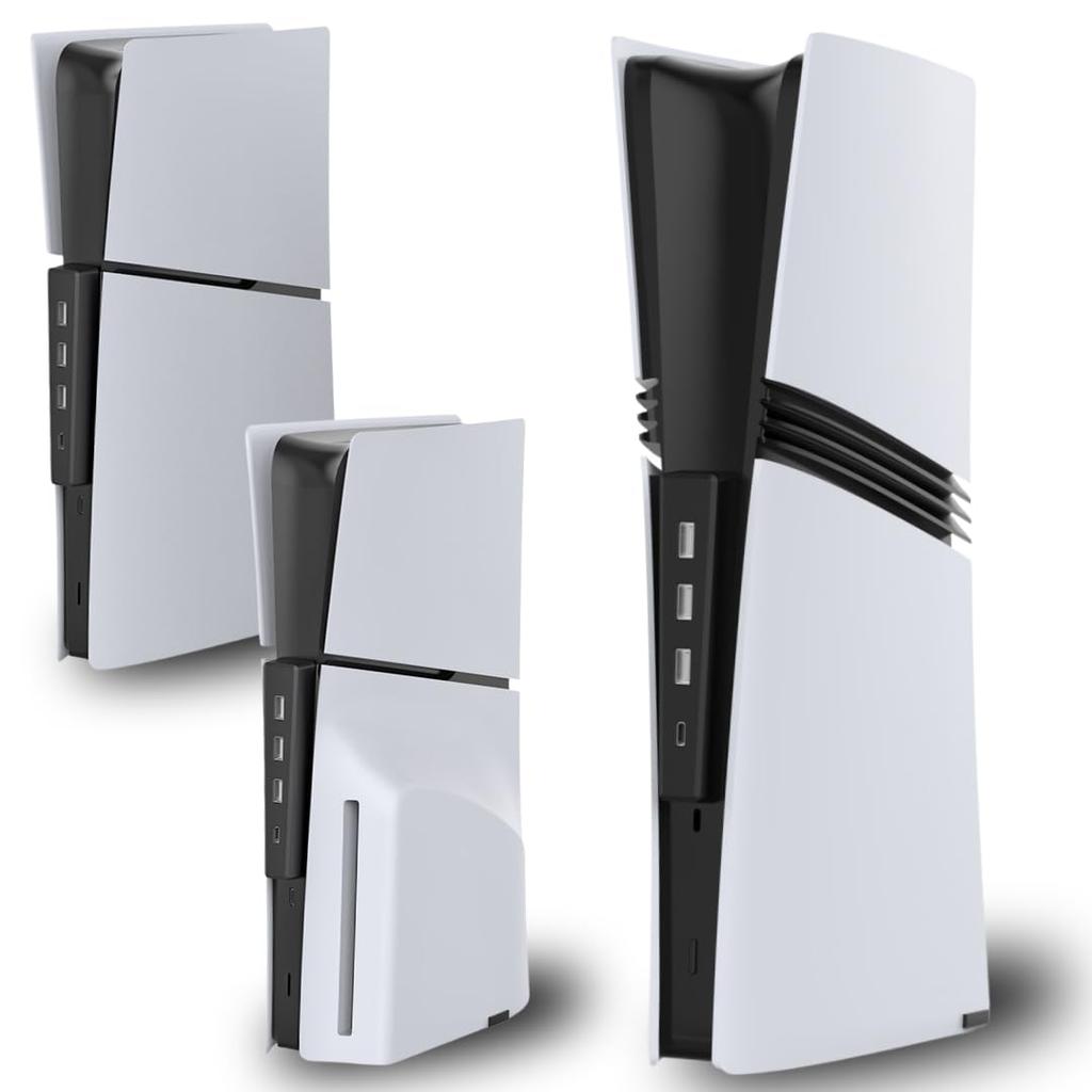 EGGSLINER GAMES PS5 USB Compatible with PS5 Front USB Expansion Hub for Connecting PS5 and Other PlayStation 5 Peripherals Hub, 4-Port Expansion,