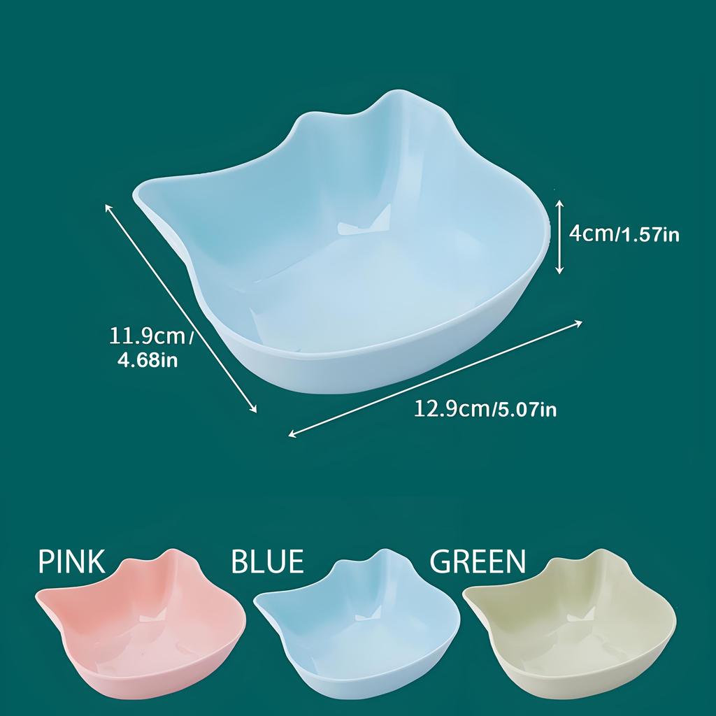 3er Set Rutschfeste Katzennäpfe Leicht zu Reinigen mit Rutschfestem Boden-Sicheres PP-Material, Perfekt für Futter & Wasser, Katzennapf Katzennäpfe