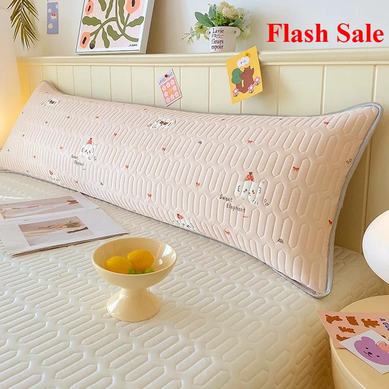 New Class A Cool Silk Small Fresh Printing Double Long 48x150cm Pillowcase Extended Couple Pillowcase Single Pillowcase