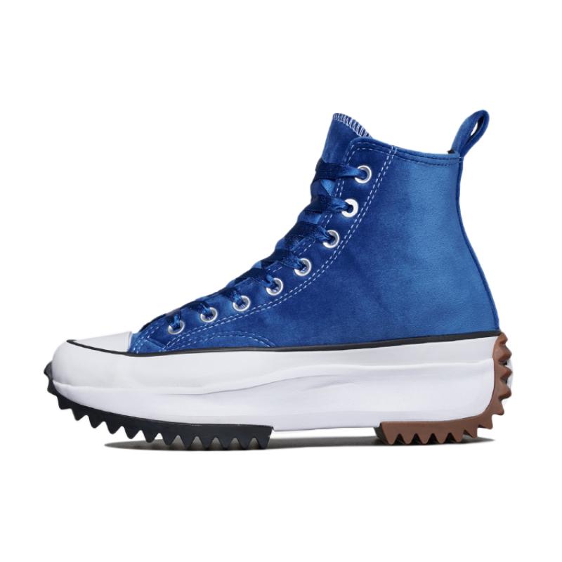 Converse Run Star Hike Trendy Versatile High-Top Espadrilles Unisex Blue