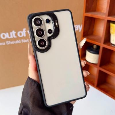 Armor Shockproof Fold Lens Holder Case For For Samsung S26 S25 Edge S24 S23 Ultra Plus FE A56 A36 A06 A15 Hybrid Bumper Clear Cover