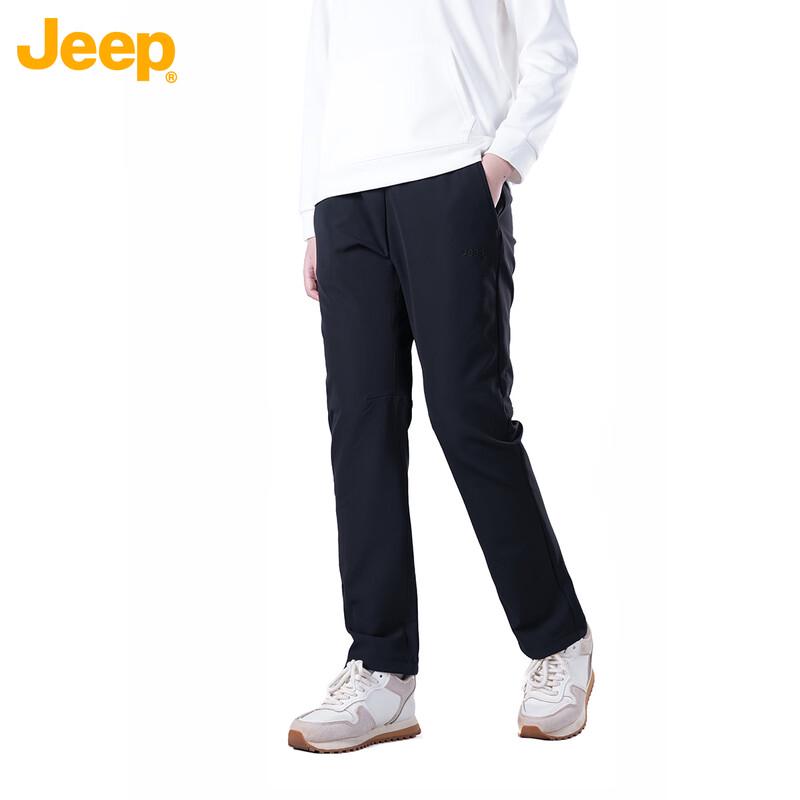 JEEP Men's Autumn Winter Fleece Lined Straight Leg Casual Pants