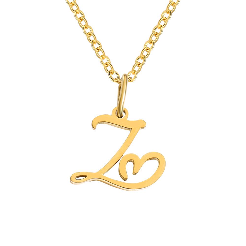 St. Delan Versatile 26-Letter Stainless Steel DIY Necklace Pendant