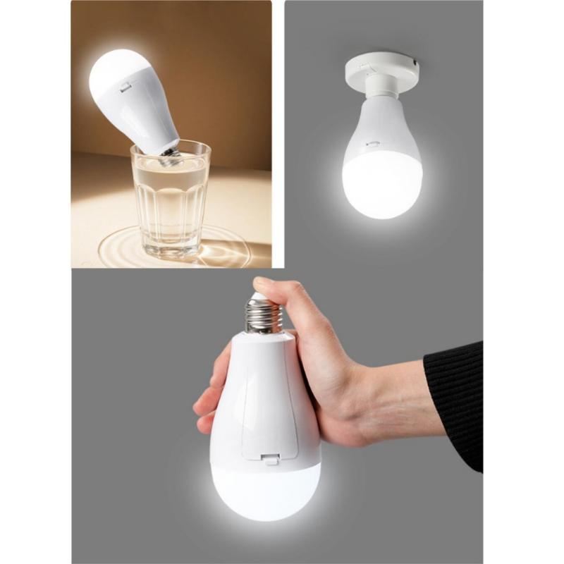 1 Set 15/20W Battery Powered E27 Led Light Bulbs With Hook For Emergency Light Usb Rechargeable Light Bulb