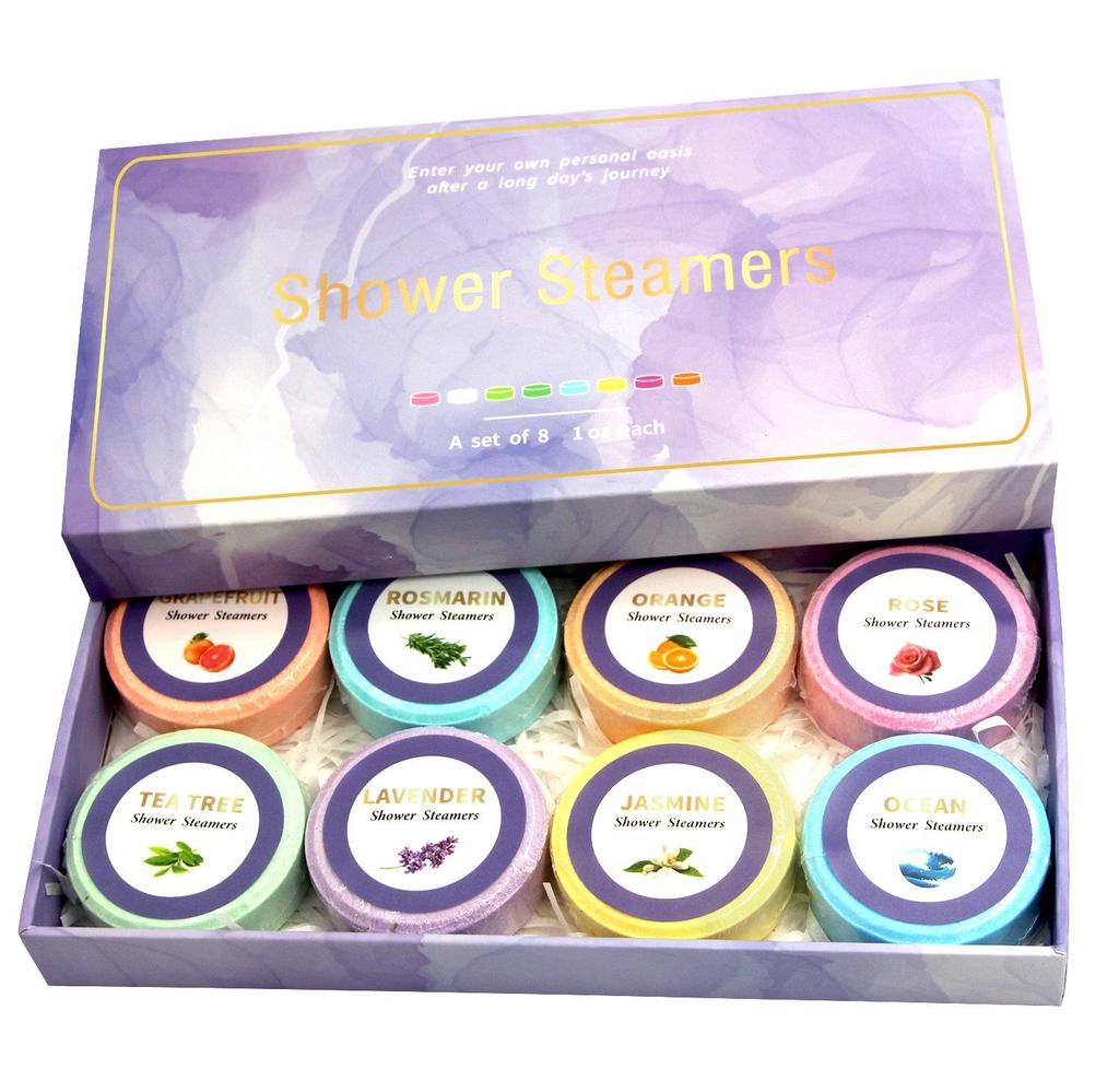 Esclusiva transfrontaliera: Palline di Sali da Bagno Aromatici con Oli Essenziali e Fiori Secchi - 30g, Scatola Regalo da 8 Pezzi