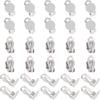 100Pcs 316 Stainless Steel Clip-on Earring Findings, Clip On Earring Pads, Flat Round, Stainless Steel Color, 15.5x10x7mm, Hole: 3mm, Tray: 10mm