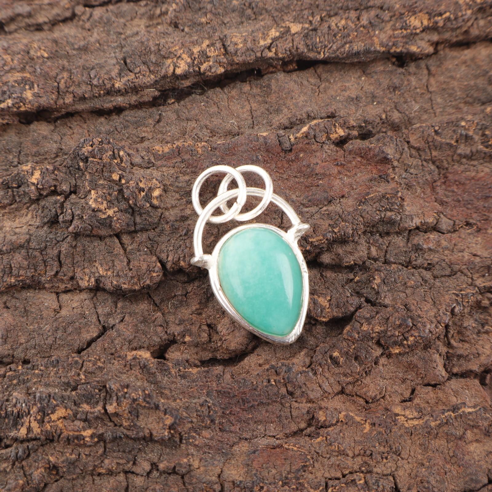 

Амазонит Драгоценный Камень 925 Стерлинговое Серебро Сердечная Чакра Подарок Сестрам Подвеска Ювелирное Изделие PP-56-27