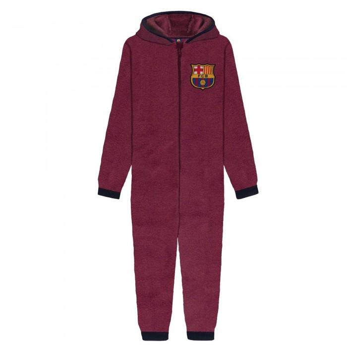FC Barcelona Childrens/Kids Crest Fleece All-In-One Nightwear