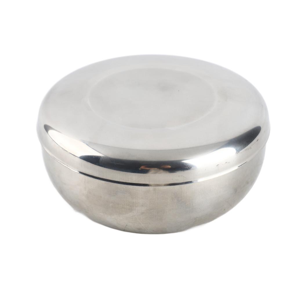 Rustless Steel Food Container with Cover Dinner Bowl Durable Household Meal Bowl Portable Meal